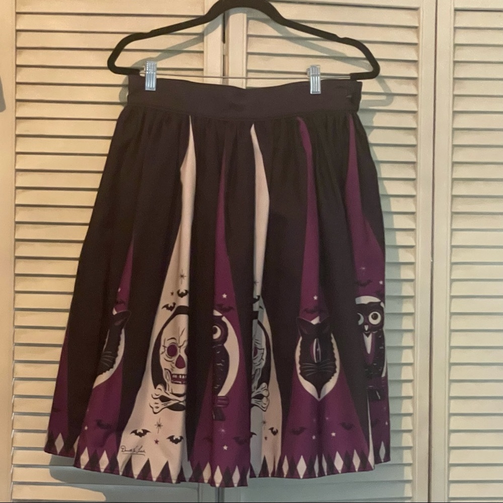 Purple Halloween Treats Swing Skirt